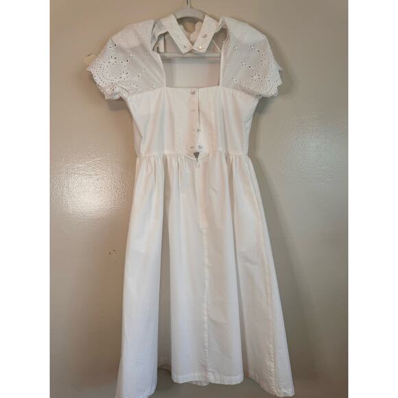 BATSHEVA Virginia Dress White Broderie Anglaise size 8 /Medium - Picture 10 of 14